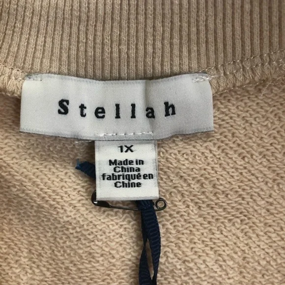 Stellah beige crystal embellished sweatshirt, Sz. 1X - Picture 7 of 7